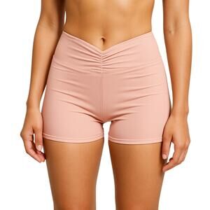 Citrus Shirred Reversible Booty Swim Shorts Pink Multicolor NWT Size Large